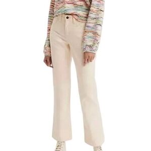 Levi's Corduroy Bootcut Pants Middy Ankle Cream Size 31 x 27 Mid-Rise Premium
